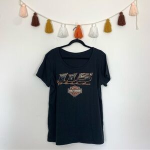 Harley-Davidson Scoop Neck 115 Years Old Factory Graphic T-Shirt Size XXL